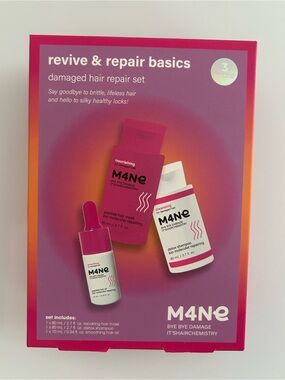 M4Ne Bye Bye Damage Hair Repair Set - 3pc Trio NIB